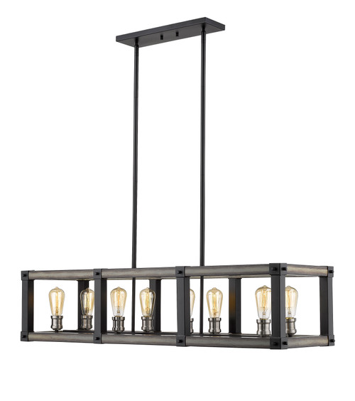 Z-Lite 472-8L-ABB Kirkland 8-Light Linear Chandelier