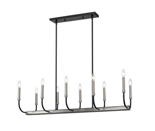 Z-Lite 479-10L-MB-BN Haylie 10-Light Linear Chandelier