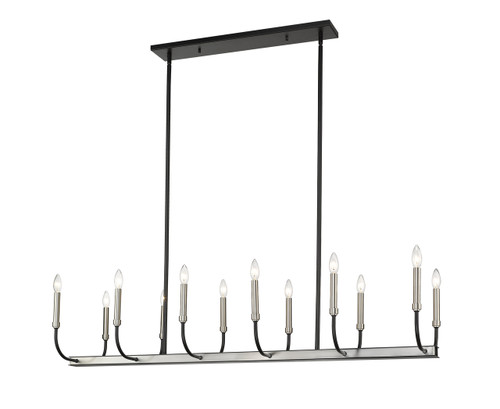 Z-Lite 479-12L-MB-BN Haylie 12-Light Linear Chandelier