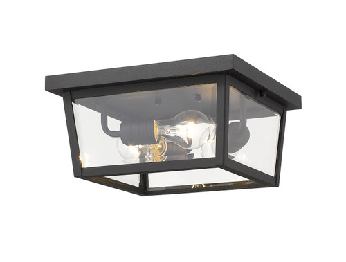 Z-Lite 568F-BK Beacon 3-Light Outdoor Flush Mount