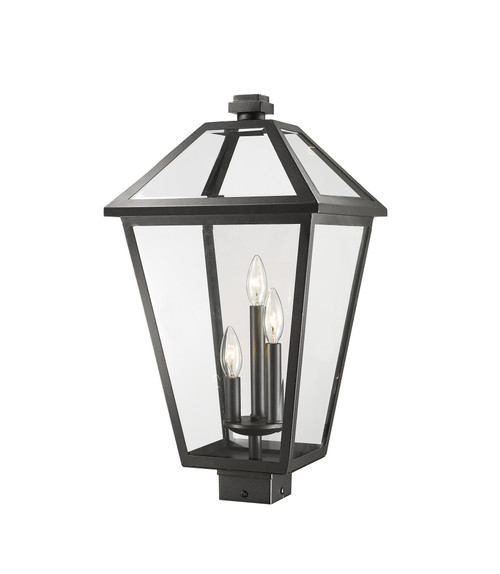 Z-Lite 579PHXLS-BK Talbot 3-Light Outdoor Post Mount Fixture