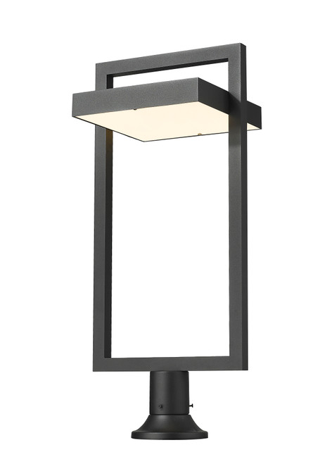 Z-Lite 566PHXLR-553PM-BK-LE Luttrel Single Light Outdoor Pier Mounted Fixture