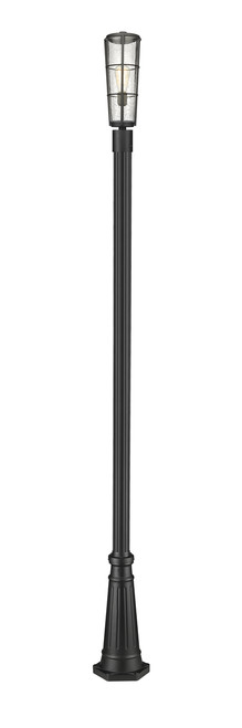 Z-Lite 591PHB-519P-BK Helix Single Light Outdoor Post Mounted Fixture