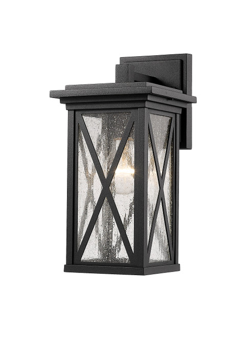 Z-Lite 583S-BK Brookside Single Light Outdoor Wall Light