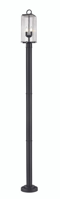 Z-Lite 592PHMR-567P-BK Sana 2-Light Outdoor Post Mounted Fixture