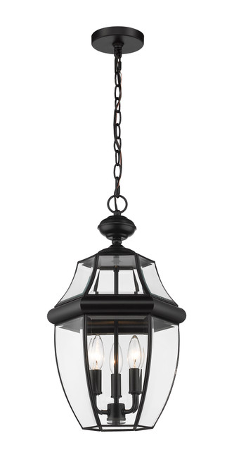 Z-Lite 580CHB-BK Westover 3-Light Outdoor Chain Mount Ceiling Fixture