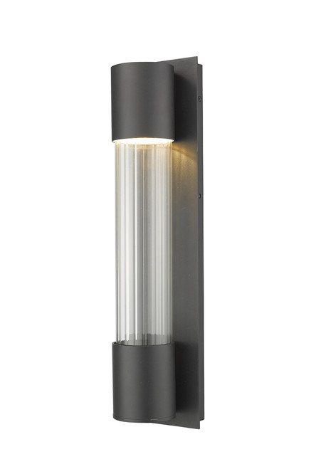 Z-Lite 575M-BK-LED Striate Single Light Outdoor Wall Light