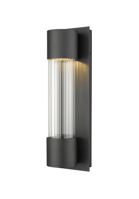 Z-Lite 575S-BK-LED Striate Single Light Outdoor Wall Light