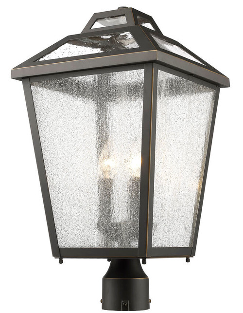 Z-Lite 539PHBR Bayland 3 Light Outdoor Post Mount Fixture