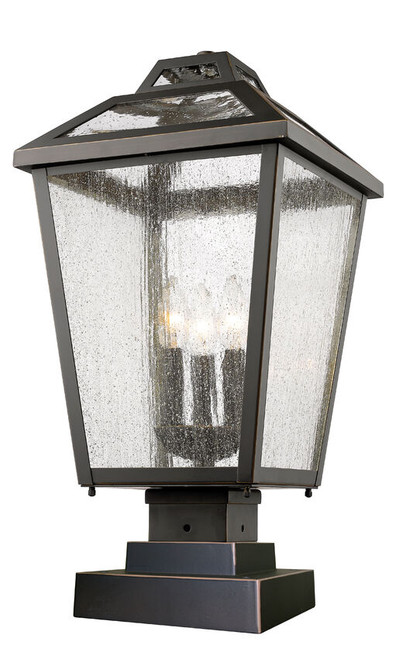 Z-Lite 539PHBS-SQPM Bayland 3 Light Outdoor Pier Mounted Fixture