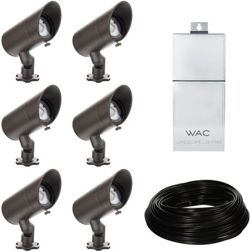 WAC Lighting WAC-5311-27 LED 12V Landscape Lighting Kit with Basic Accent Light