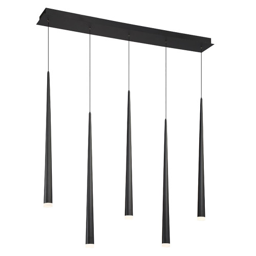 Modern Forms MDF-PD-41805L Cascade Etched Glass LED Linear Chandelier