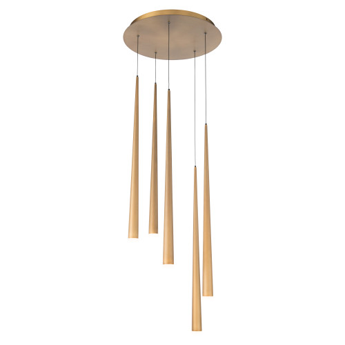 Modern Forms MDF-PD-41805R Cascade Etched Glass LED Round Chandelier