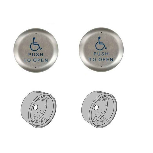 LCN 8310 Series Touchless Actuator Package with Logo and Text - 4-1/2" Round Hard Wired