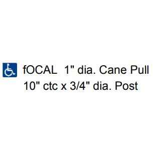 Trimco 7150 fOCAL Straight Cane Pull - 10" CTC