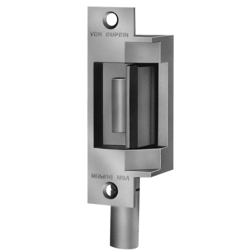 Von Duprin 6211 Electric Strike for Mortise or Cylindrical Locks, Satin Stainless Steel finish (630), front view