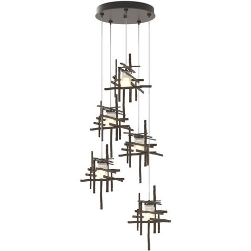 Hubbardton Forge HUB-131128 Tura 5-Light Frosted Glass Pendant