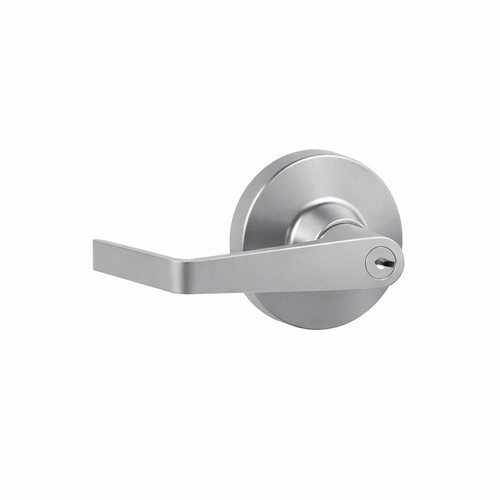Hager 47KE Exit Device Trim with Withnell Lever, Schlage C Keyway, 630 Satin Stainless Steel finish