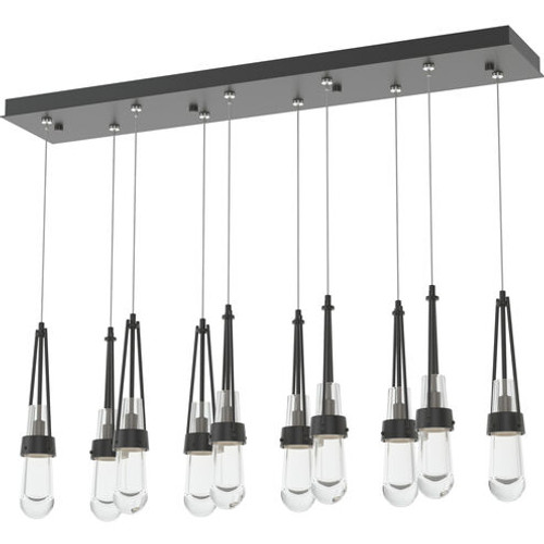 Hubbardton Forge HUB-131207 Link 10-Light Clear Glass Pendant