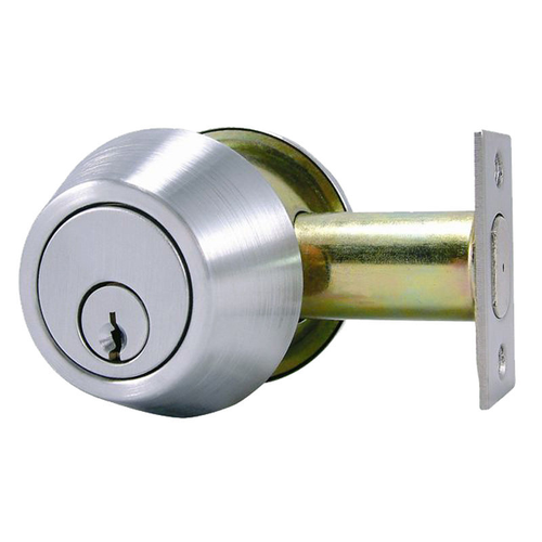 Design Hardware D1 Series -  Grade 1 Single Cylinder and Blank Plate Inside  Deadbolt