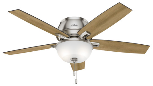 Hunter 52" 5 Blade Donegan Low Profile Ceiling Fan with LED Light Kit and Pull Chain