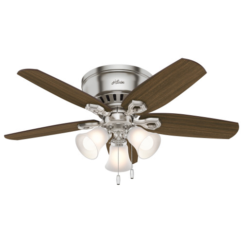 Hunter 42" 5 Blade Builder Low Profile Ceiling Fan with LED Light Kit and Pull Chain