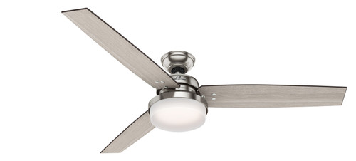 Hunter 60" 3 Blade Sentinel Ceiling Fan with LED Light Kit and Handheld Remote