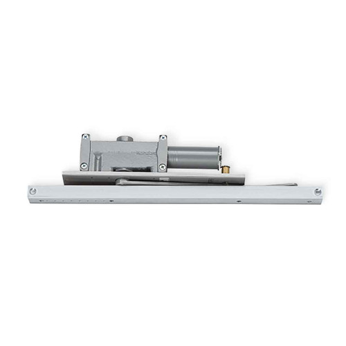 LCN 2014-POWDER Concealed Heavy Duty Door Closer with Single Lever Track, Aluminum Finish — front view