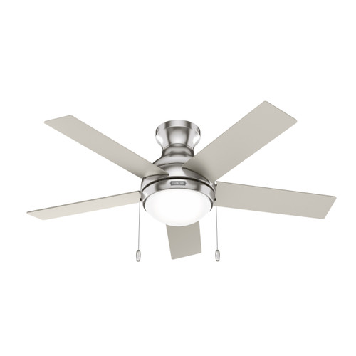 Hunter 44" 5 Blade Aren Low Profile Ceiling Fan with LED Light Kit and Pull Chain