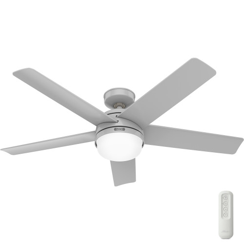 Hunter 52" 5 Blade Yuma Damp Rated Ceiling Fan with LED Light Kit and Handheld Remote