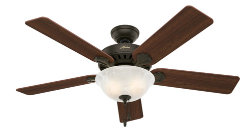 Hunter 52" 5 Blade Pros Best Ceiling Fan with LED Light Kit and Pull Chain HFC-1000336