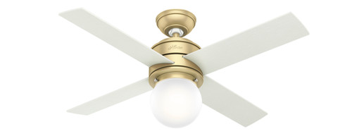 Hunter 44 inch Hepburn Modern Ceiling Fan with LED Light Kit and Wall Control