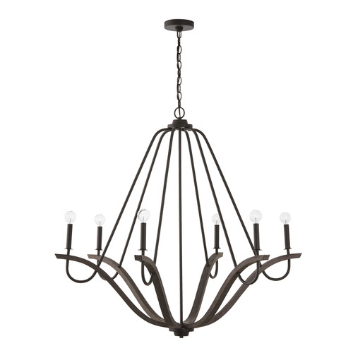 Capital Lighting CAP-447662 Clive 43"W x 38.5"H 6-Light Chandelier