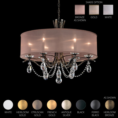 Schonbek SCH-VA8306N Vesca 6 Light 28in x 24in Chandelier with Drum Shade