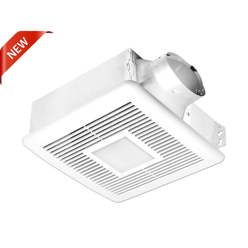 Delta Breez BreezSlim Ventilation Fans - SLM80-110DLED-C - 80/110 CFM Fan/Dimmable LED Light with Dual Speed