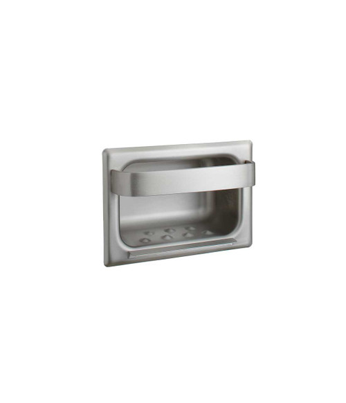 Bobrick B-4390 Soap Dish and Bar with Mounting Clamp for Stud Walls