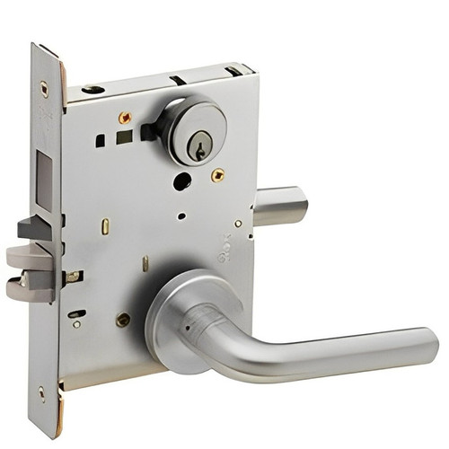 Schlage L9453 - 02 Lever Entrance Mortise Lock- Grade 1 Deadbolt Function Single Cylinder Keyed Lever Lock