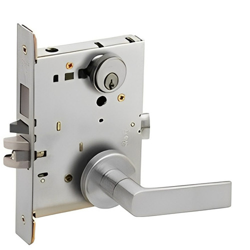 Schlage L9453 - 01 Lever Entrance Mortise Lock- Grade 1 Deadbolt Function Single Cylinder Keyed Lever Lock