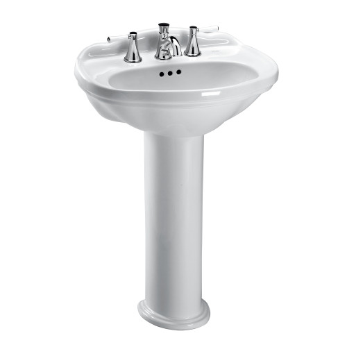 TOTO LPT754.4 Whitney Oval Pedestal Bathroom Sink for 4 Inch Center Faucets