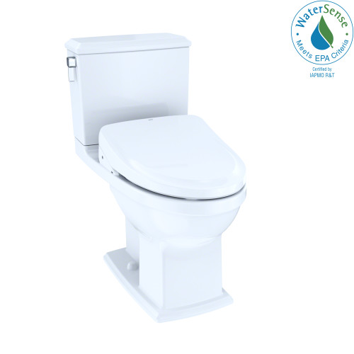 TOTO MW4943044CEMFGA#01 WASHLET+ Connelly Two-Piece Elongated Dual Flush 1.28 and 0.9 GPF Toilet and Classic WASHLET S500e Bidet Seat with Auto Flush