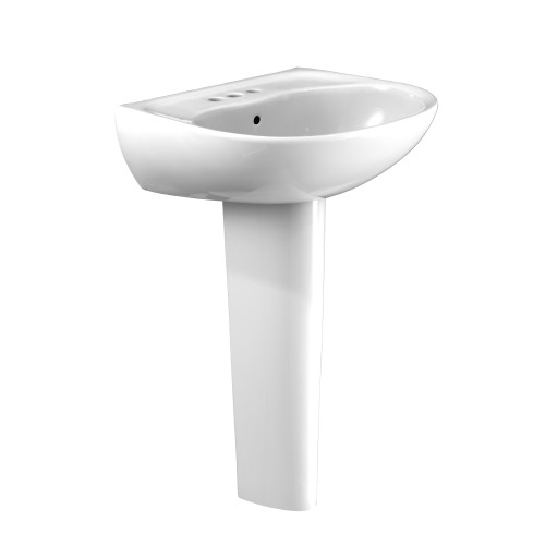 TOTO LPT241.4G Supreme Oval Basin Pedestal Bathroom Sink with CEFIONTECT for 4 Inch Center Faucets