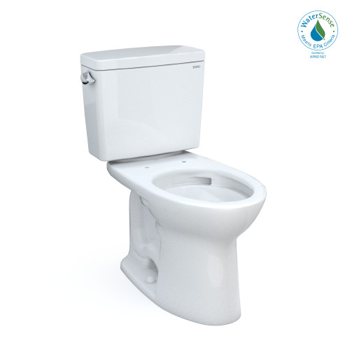 TOTO CST776CEFG Drake Two-Piece Elongated 1.28 GPF Universal Height TORNADO FLUSH Toilet with CEFIONTECT