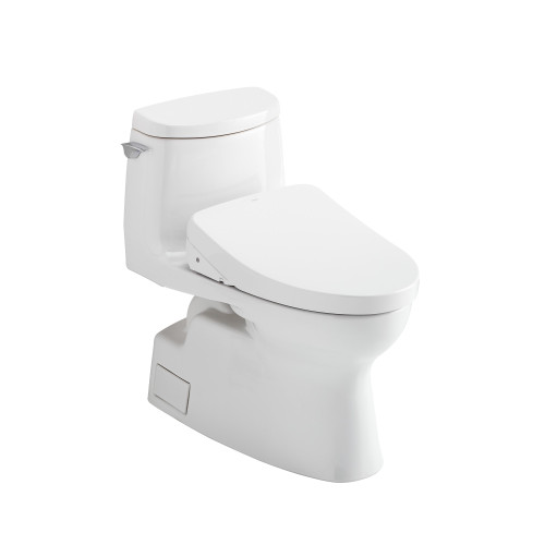 TOTO MW6143056CUFG#01 WASHLET+ Carlyle II 1G One-Piece Elongated 1.0 GPF Toilet and WASHLET+ S550e Contemporary Bidet Seat