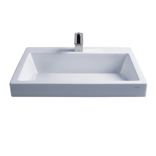 TOTO LT171.8G#01 Kiwami Renesse Design I Rectangular Fireclay Vessel Bathroom Sink with CEFIONTECT for 8 Inch Faucets