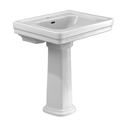 TOTO LPT530N Promenade 27-1/2" x 22-1/4" Rectangular Pedestal Bathroom Sink for Single Hole Faucets