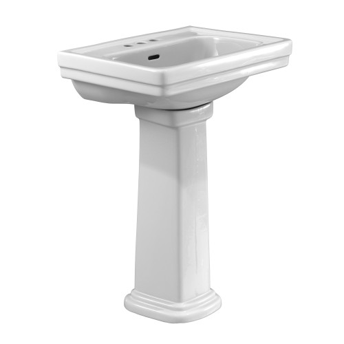 TOTO LPT532.4N Promenade 24" x 19-1/4" Rectangular Pedestal Bathroom Sink for 4 inch Center Faucets