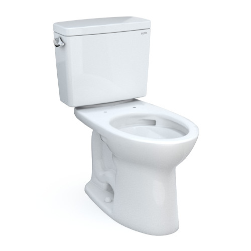 TOTO CST776CSFG.10#01 Drake Two-Piece Elongated 1.6 GPF Universal Height TORNADO FLUSH Toilet with CEFIONTECT and 10 Inch Rough-In - CST776CEFRG.10#01