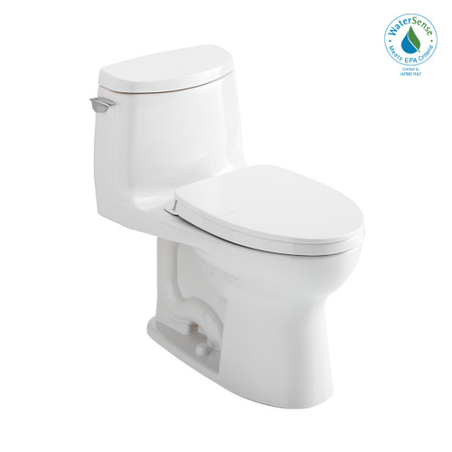 TOTO MS604124CUFG UltraMax II 1G One-Piece Elongated 1.0 GPF Universal Height Toilet with CEFIONTECT and SS124 SoftClose Seat WASHLET+ Ready