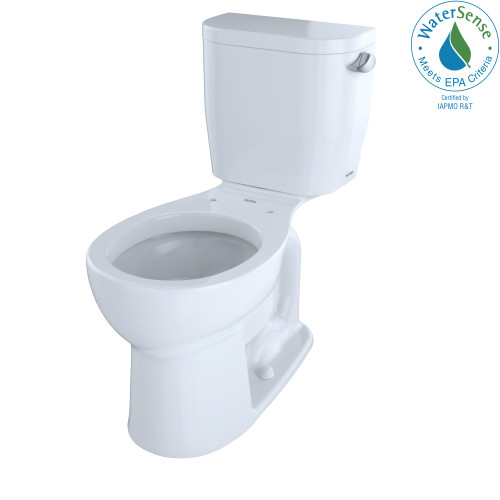 TOTO CST243EFR#01 Entrada Two-Piece Round 1.28 GPF Universal Height Toilet with Right-Hand Trip Lever