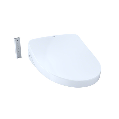 TOTO SW3046AT40#01 S500e WASHLET+ and Auto Flush Ready Electronic Bidet Toilet Seat with EWATER+ Bowl and Wand Cleaning and Contemporary Lid Elongated